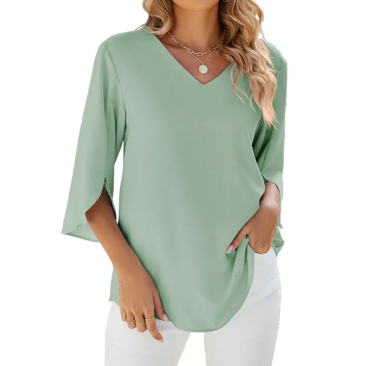Elegant V-neck Blouse - CARA Collection