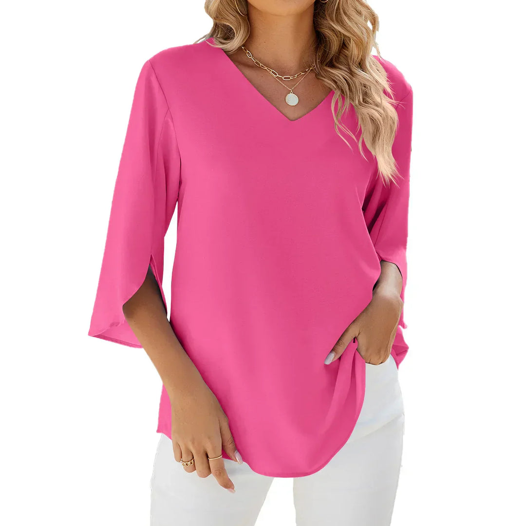 Elegant V-neck Blouse - CARA Collection